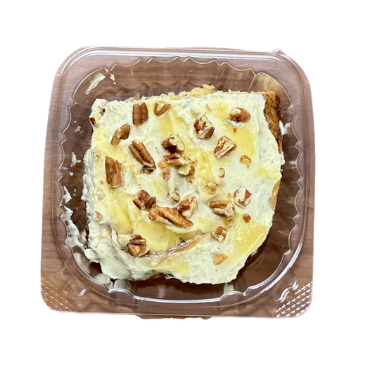 PEACH CINNAMON ROLL, BOURBON VANILLA CREAM CHEESE FROSTING